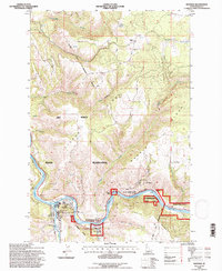 Kooskia 1994 topographic map thumbnail