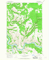 Kooskia 1966 topographic map thumbnail