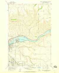Lewiston Orchards North 1958 topographic map thumbnail