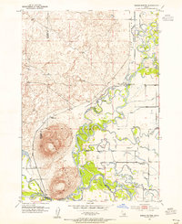 Menan Buttes 1951 topographic map thumbnail