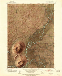Menan Buttes 1951 topographic map thumbnail