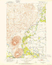 Menan Buttes 1951 topographic map thumbnail