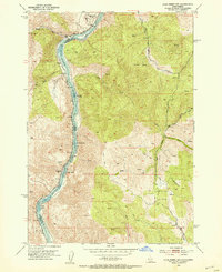 Olds Ferry NW 1952 topographic map thumbnail