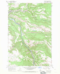 Orofino East 1967 topographic map thumbnail
