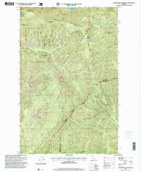 Packsaddle Mountain 1996 topographic map preview