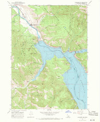 Palisades Dam 1966 topographic map thumbnail
