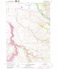 Poplar 1951 topographic map thumbnail