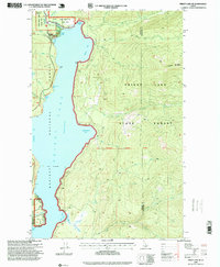 Priest Lake NE 1996 topographic map thumbnail