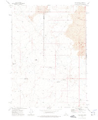 Rock Butte 1973 topographic map thumbnail