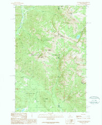 Scotchman Peak 1989 topographic map thumbnail