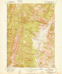 Snowdrift Mountain 1951 topographic map thumbnail
