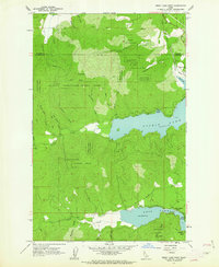 Spirit Lake West 1961 topographic map thumbnail