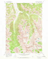 Standhope Peak 1967 topographic map thumbnail