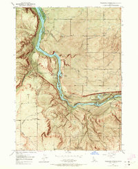 Thousand Springs 1949 topographic map thumbnail