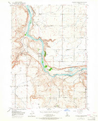 Thousand Springs 1949 topographic map thumbnail