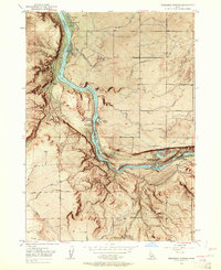 Thousand Springs 1949 topographic map thumbnail