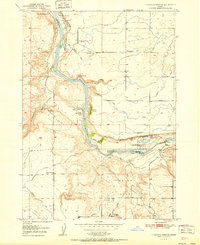 Thousand Springs 1951 topographic map thumbnail