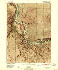 Thousand Springs 1954 topographic map thumbnail