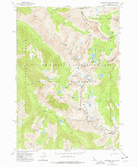 Warbonnet Peak 1972 topographic map thumbnail