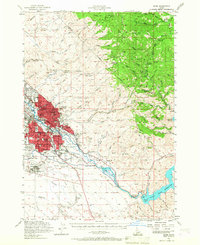 Boise 1954 topographic map thumbnail