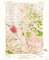 Pocatello 1937 topographic map thumbnail
