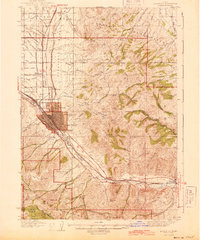 Pocatello 1944 topographic map thumbnail