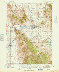 Soda Springs 1949 topographic map preview