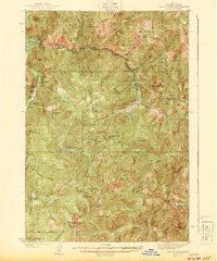Yellow Pine 1943 topographic map thumbnail