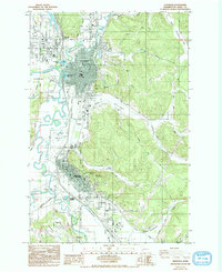 Centralia 1985 topographic map thumbnail
