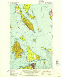 Anacortes 1951 topographic map thumbnail