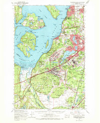 Anderson Island topographic map thumbnail