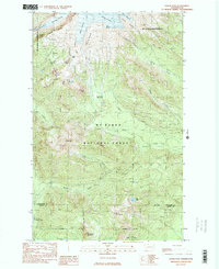 Baker Pass 1989 topographic map thumbnail