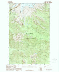 Baker Pass 1989 topographic map thumbnail