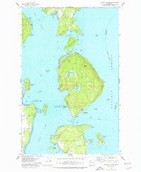 Blakely Island 1973 topographic map thumbnail