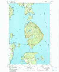 Blakely Island 1973 topographic map thumbnail