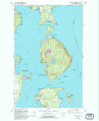 Blakely Island 1973 topographic map thumbnail