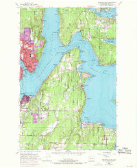 Bremerton East 1953 topographic map thumbnail