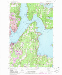 Bremerton East 1953 topographic map thumbnail