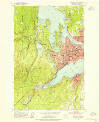 Bremerton West 1953 topographic map thumbnail