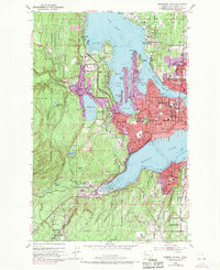 Bremerton West 1953 topographic map thumbnail