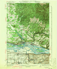 Camas 1942 topographic map preview