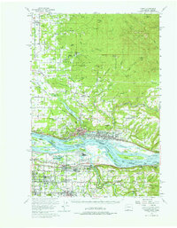 Camas 1954 topographic map preview