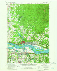 Camas 1954 topographic map preview