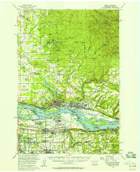 Camas 1954 topographic map preview
