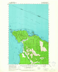 Cape Flattery 1957 topographic map thumbnail