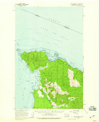 Cape Flattery 1957 topographic map thumbnail