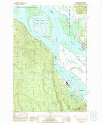 Cathlamet 1985 topographic map thumbnail
