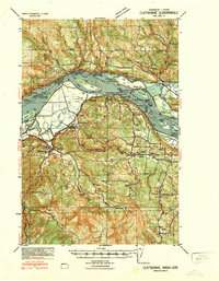 Clatskanie topographic map thumbnail