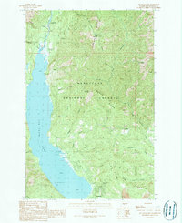Cle Elum Lake 1989 topographic map thumbnail