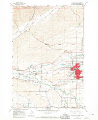 College Place 1966 topographic map thumbnail